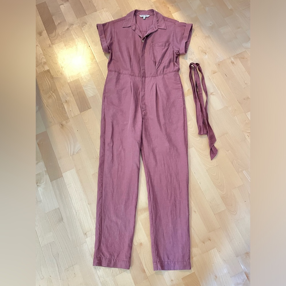 Alex Mill Tie Waist Crop Jumpsuit XS